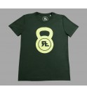 Green men's t-shirt Kettlebell 15-RF