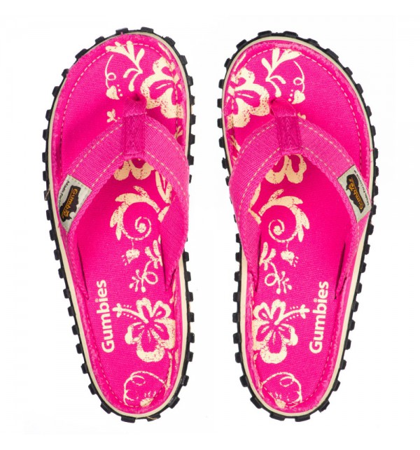 Žabky Gumbies z recyklovaných pneumatik - Gu04, Shoes Size 38, Barva Růžová Gumbies Pink Hibiscus