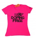 Dámské růžové tričko I am doping free 002- IMTWR