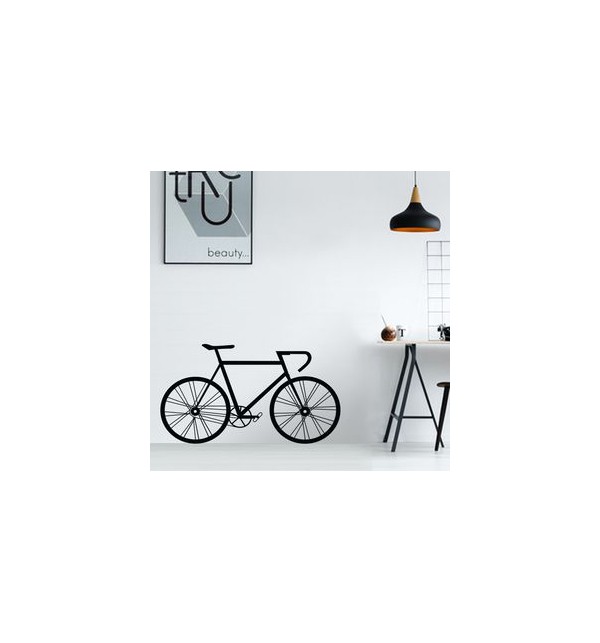 Dekorativní nálepka na zeď s motivem cyklistiky, Barva Černá Tri Fun Fit DS01