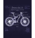 Tričko s cyklistickým motivem The Blueprint MTB