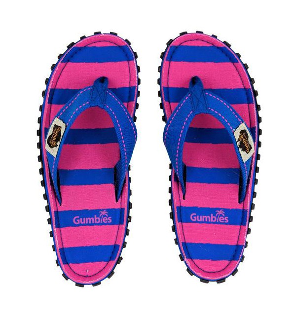 Žabky Gumbies z recyklovaných pneumatik - Gu05 - Pink Blue Stripe, Shoes Size 41, Barva Růžová Gumbies Gu05 - Pink Blue Stripe