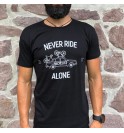 Men cyclist t-shirt Never Ride Alone