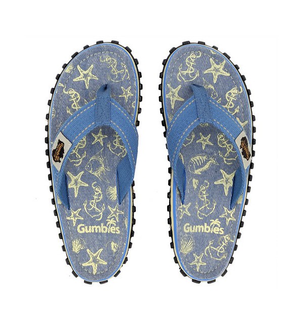 Žabky Gumbies z recyklovaných pneumatik - Gu025 - Seashell, Shoes Size 47, Barva Modrá Gumbies Gu084 - Blue Pool