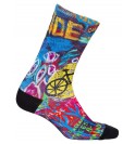 blue cycling socks 