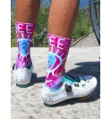 růžové ponožky cyklistika