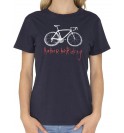 Blue cycling t-shirt Rather Be Riding