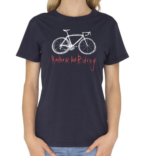 Modré tričko cyklistika Rather Be Riding