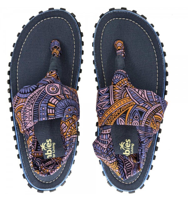 Sandále Gumbies z recyklovaných pneumatik - Gu02s - Aztec, Shoes Size 36, Barva Modrá Gumbies Gu02s - Aztec