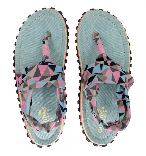 Sandále Gumbies z recyklovaných pneumatik - Gu02s - Geometric, Shoes Size 37, Barva Modrá Gumbies Gu02s - Aztec