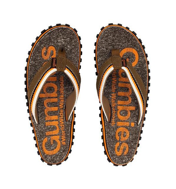 Žabky Gumbies z recyklovaných pneumatik - Gus01 - Cairns Orange, Shoes Size 41, Barva Šedá Gumbies Gus01 - Cairns Orange