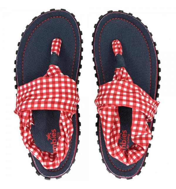 Sandále Gumbies z recyklovaných pneumatik - Gu07s - Slingback Picnic, Shoes Size 40, Barva Modrá Gumbies Gu07s - Slingback Picnic