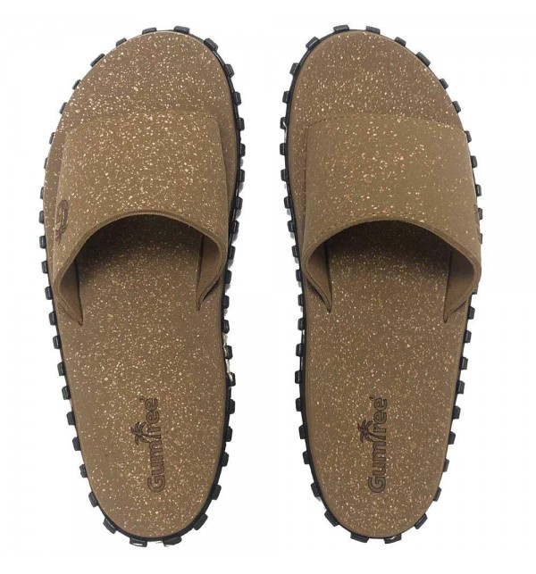 Pantofle Gumbies z recyklovaných pneumatik - Gu22 - Gumtree Treeva, Shoes Size 43, Barva Hnědá Gumbies Gu22 - Grey Hibiscus