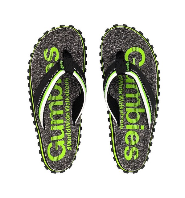 Žabky Gumbies z recyklovaných pneumatik - Gus01 - Cairns Lime, Shoes Size 43, Barva Šedá Gumbies Gus01 - Cairns Lime