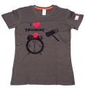 Dámské šedé tričko I Love Training  006-TFTFG