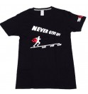 Pánské černé tričko Never Give up 009-TFTMN