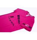 Women's pink t-shirt Never Give Up 002-TFTFR