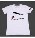 Dámské bílé tričko Never Give Up 001- TFTFB