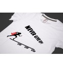 Women's white t-shirt Never Give Up 001 TFTFB
